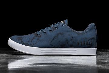 Men's Nobull Tie-Dye Canvas Trainers Navy | SG B2375E